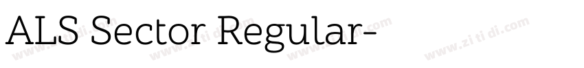ALS Sector Regular字体转换